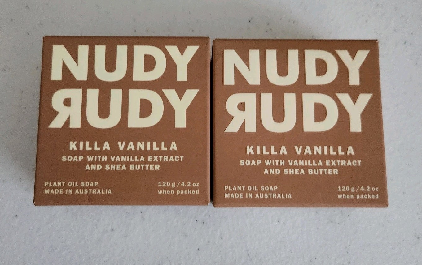 2x NUDY RUDY KILLA VANILLA BODY BAR SOAP 4.2 OZ