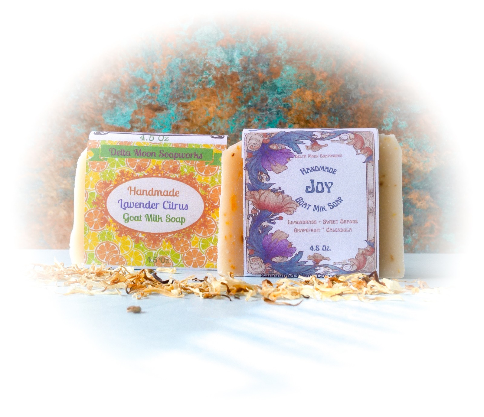 Handmade Lavender Citrus and Joy Goat Milk Soap, + samples, ships fast
