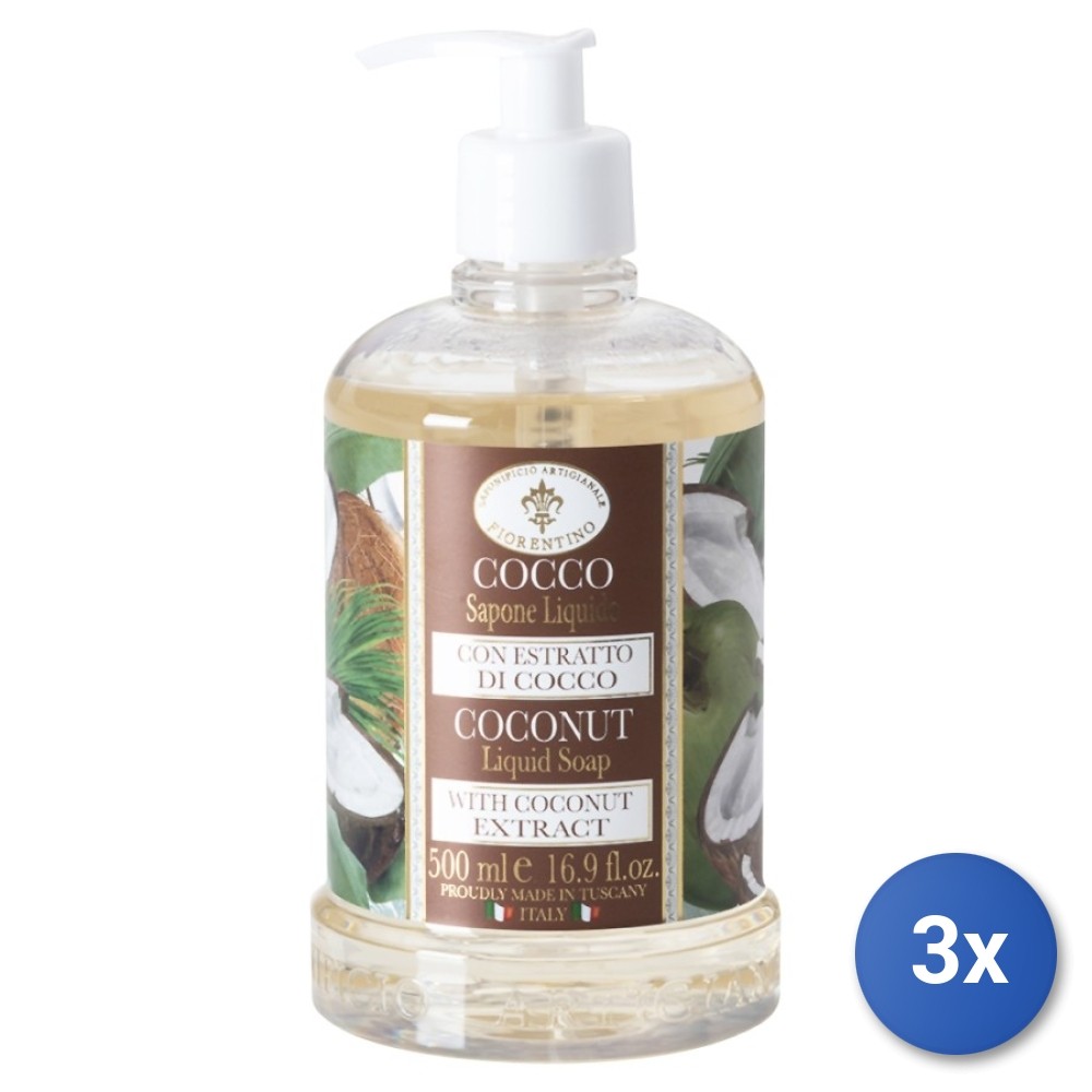 3X Fiorentino Soap 500 ML Coconut 50T10