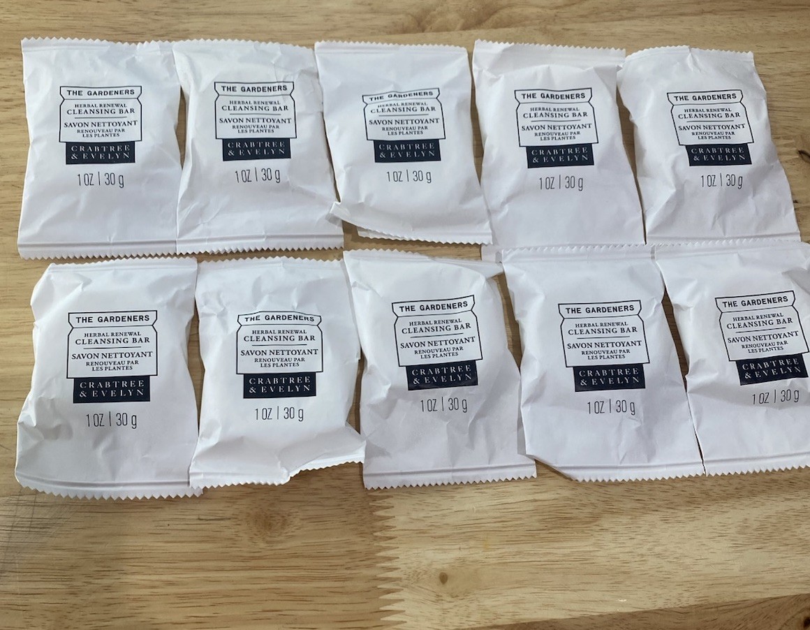 10 Pcs The Gardeners CLEANSING BAR Soap Crabtree & Evelyn Herbal Renewal 1oz