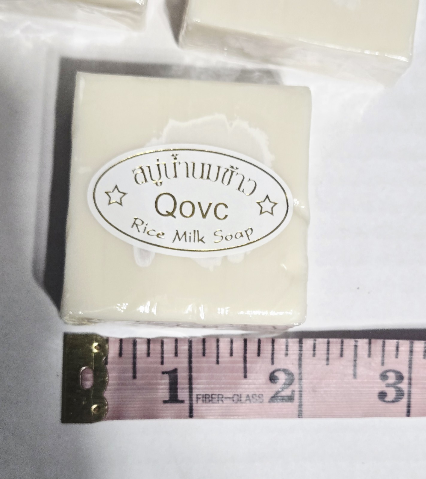 Lot of 4 Qovc Rice Milk Soap Bars 65g Glutathione Collagen Moisturizing Soap