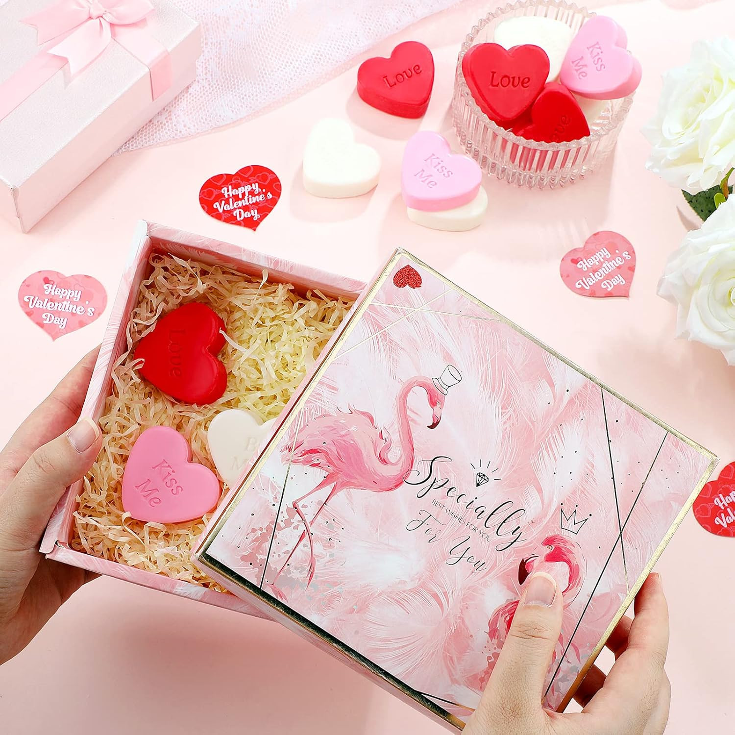 24 Pcs 2 Inch Valentine‘S Day Heart Soap Gift Colorful Soaps Wedding Party Favor