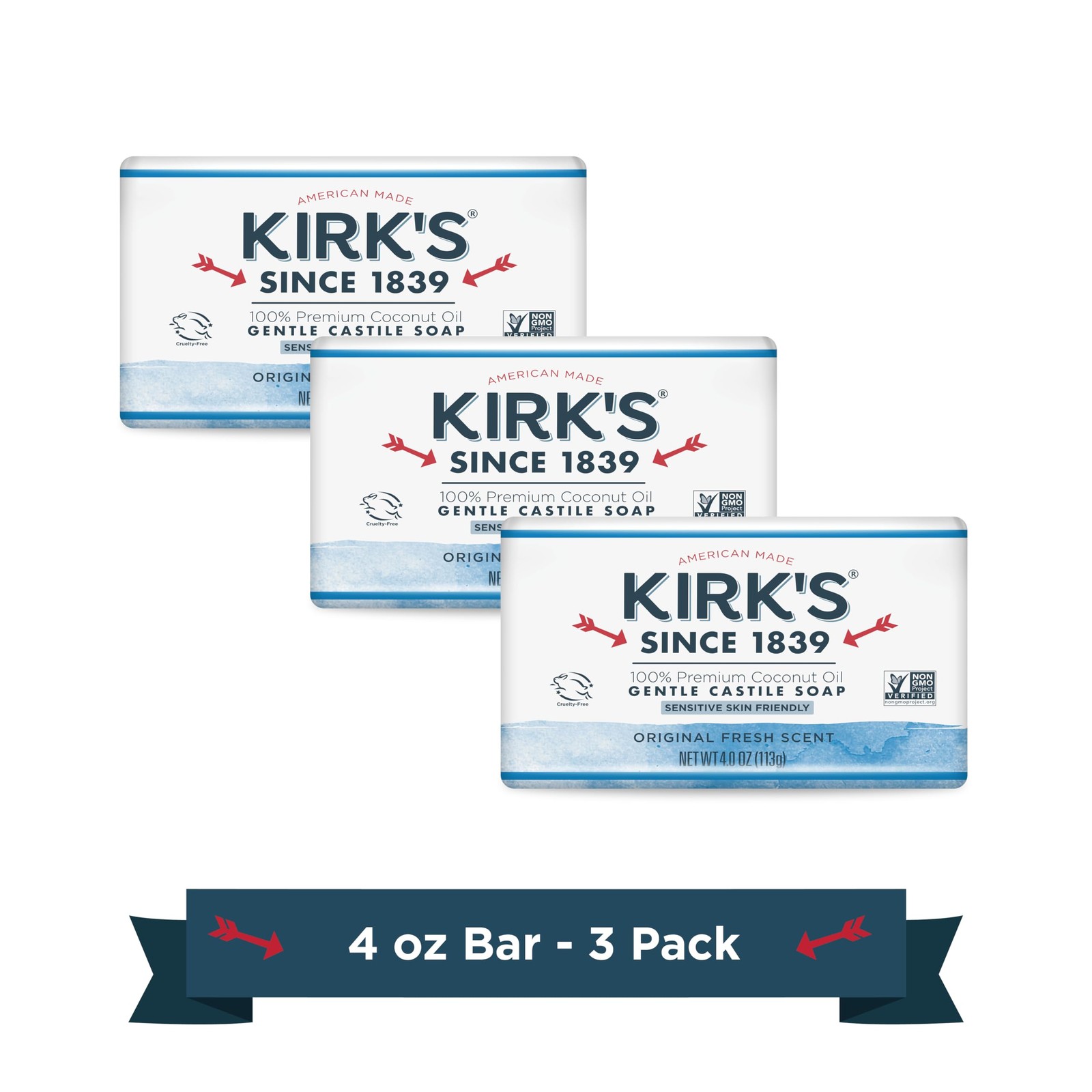Original Coco Castile Soap, Pack of 3