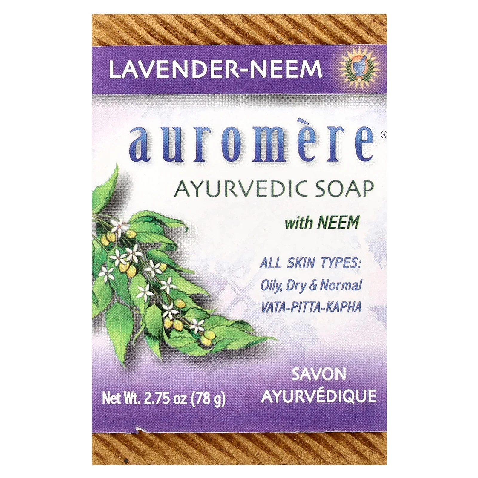 3-PACK / Ayurvedic Bar Soap with Neem, Lavender-Neem – 2.75 oz (78 g)