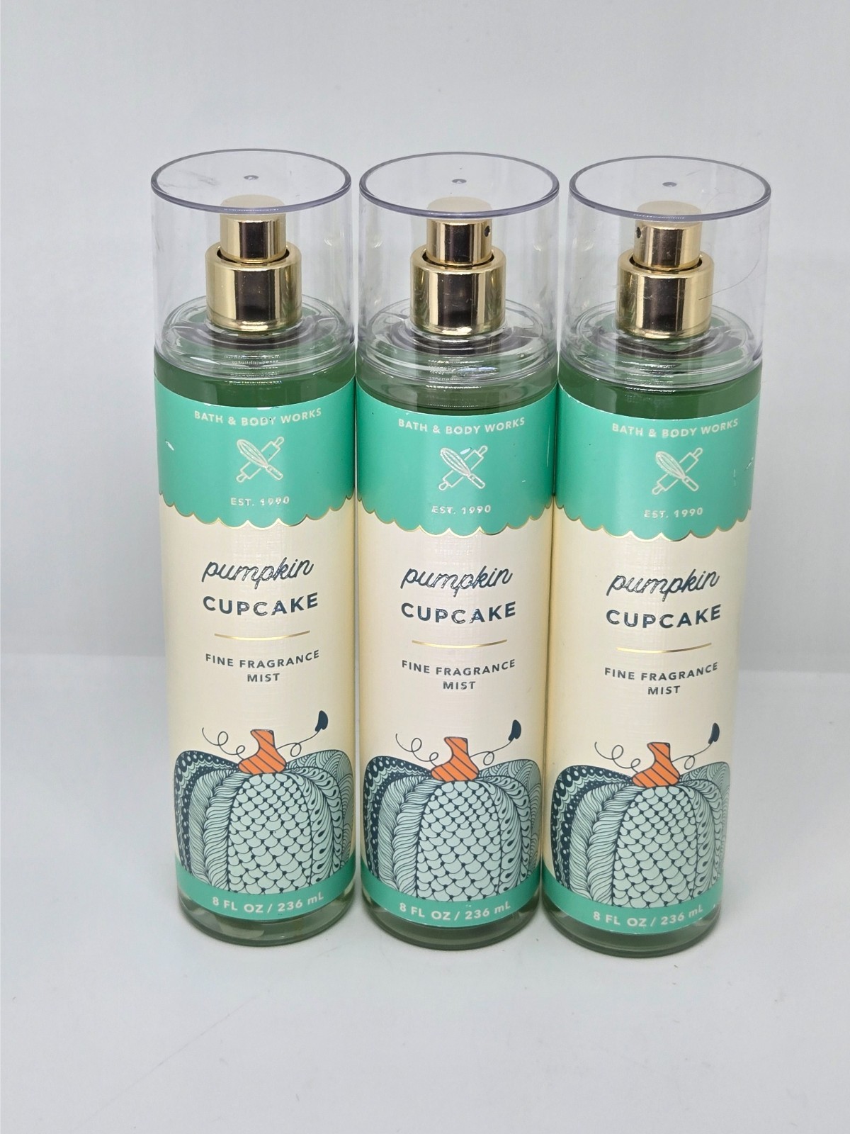 Bath Body Works Pumpkin Cupcake Fine Fragrance Mist x3 – 8oz each