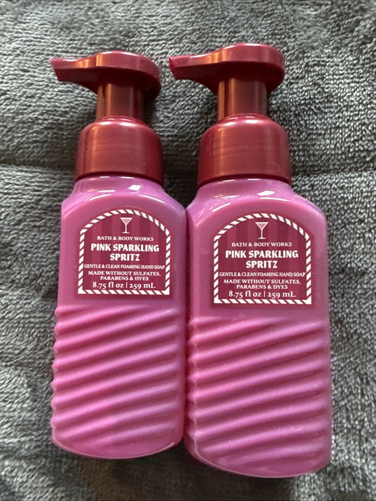 Bath & Body Works Gentle & Clean Foaming Hand Soap Set 2 PINK SPARKLING SPRITZ