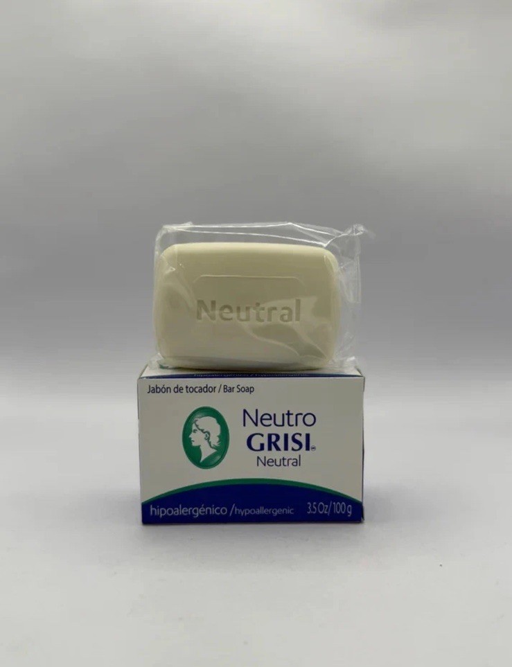 6 Pack Neutral Soap, Jabon Neutro, Grisi 3.5 Oz. X 6 Units