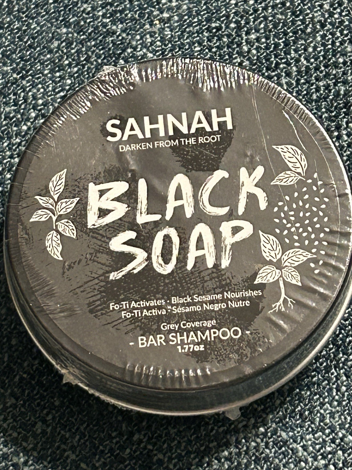 Sahnah Black Soap Bar Shampoo – Black