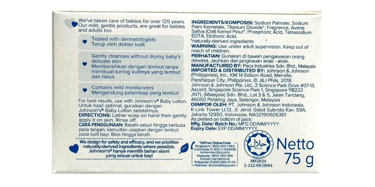 3x johnsons baby soap