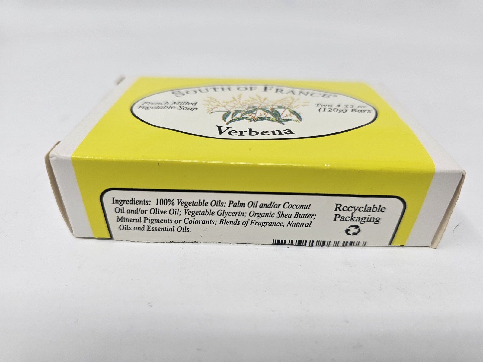 South Of France Verbena 4.25 oz Bar Soap French Milled Vegetable Soap