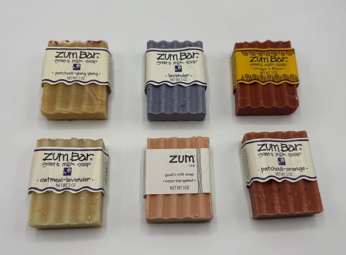 Zum Bar Soap Assorted 6 Pack 3 oz Goat’s Milk Natural Moisturizing Cleanser