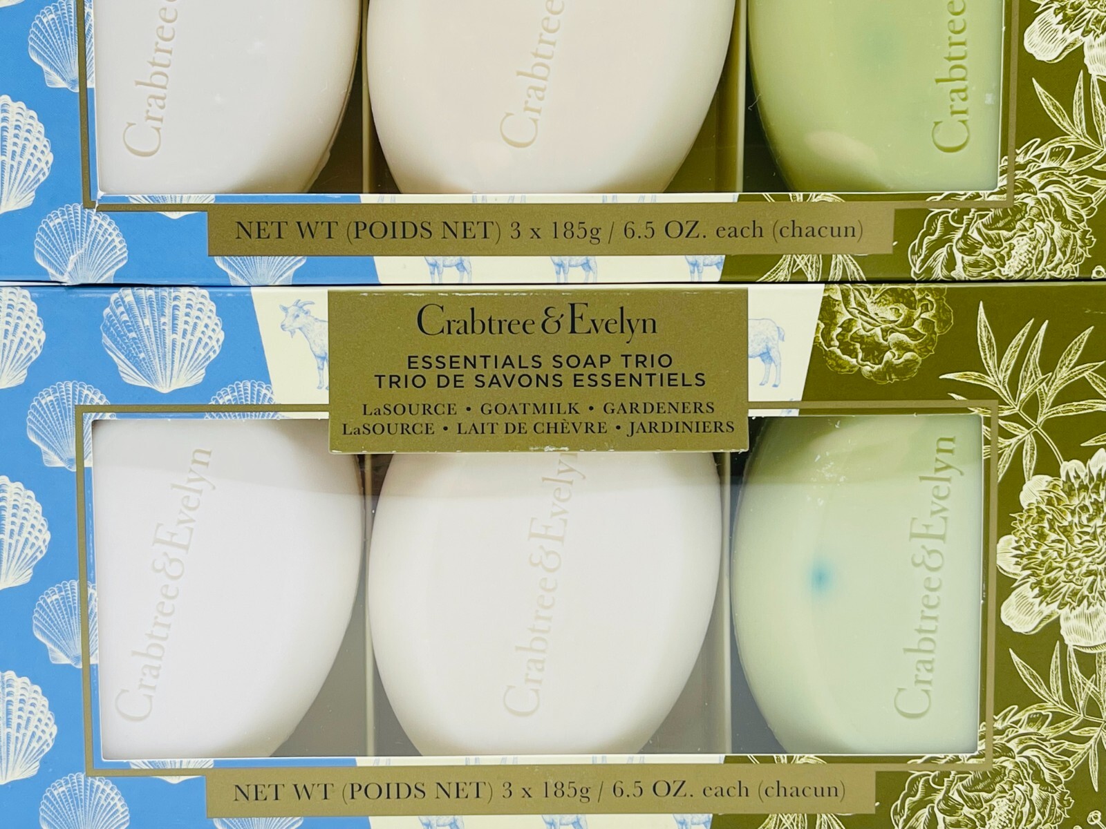 2x Crabtree & Evelyn LA SOURCE GOATMILK GARDENERS Bar Soap 6.5oz Each READ DESCR