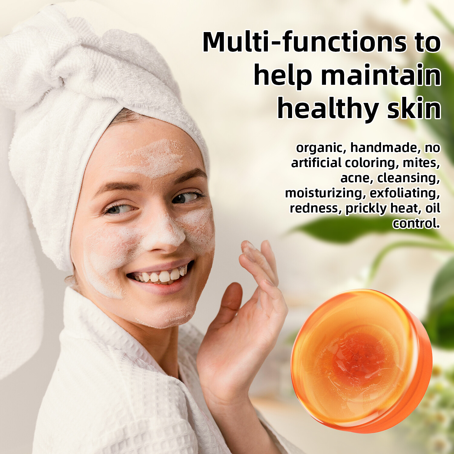 Coconut Olive Palm Oil Soap Acne Blemish Brightening Soap Body Wash Improve Skin