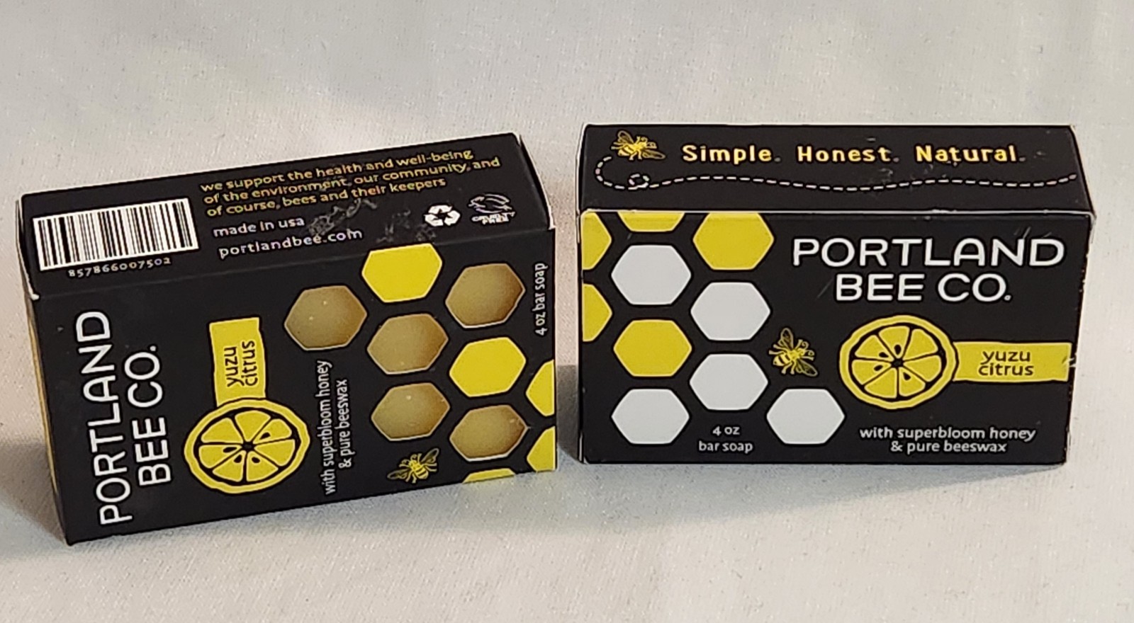 2 Bar Portland Bee Co All Natural Beeswax and Super Bloom Honey Bar Soap – Yuzu