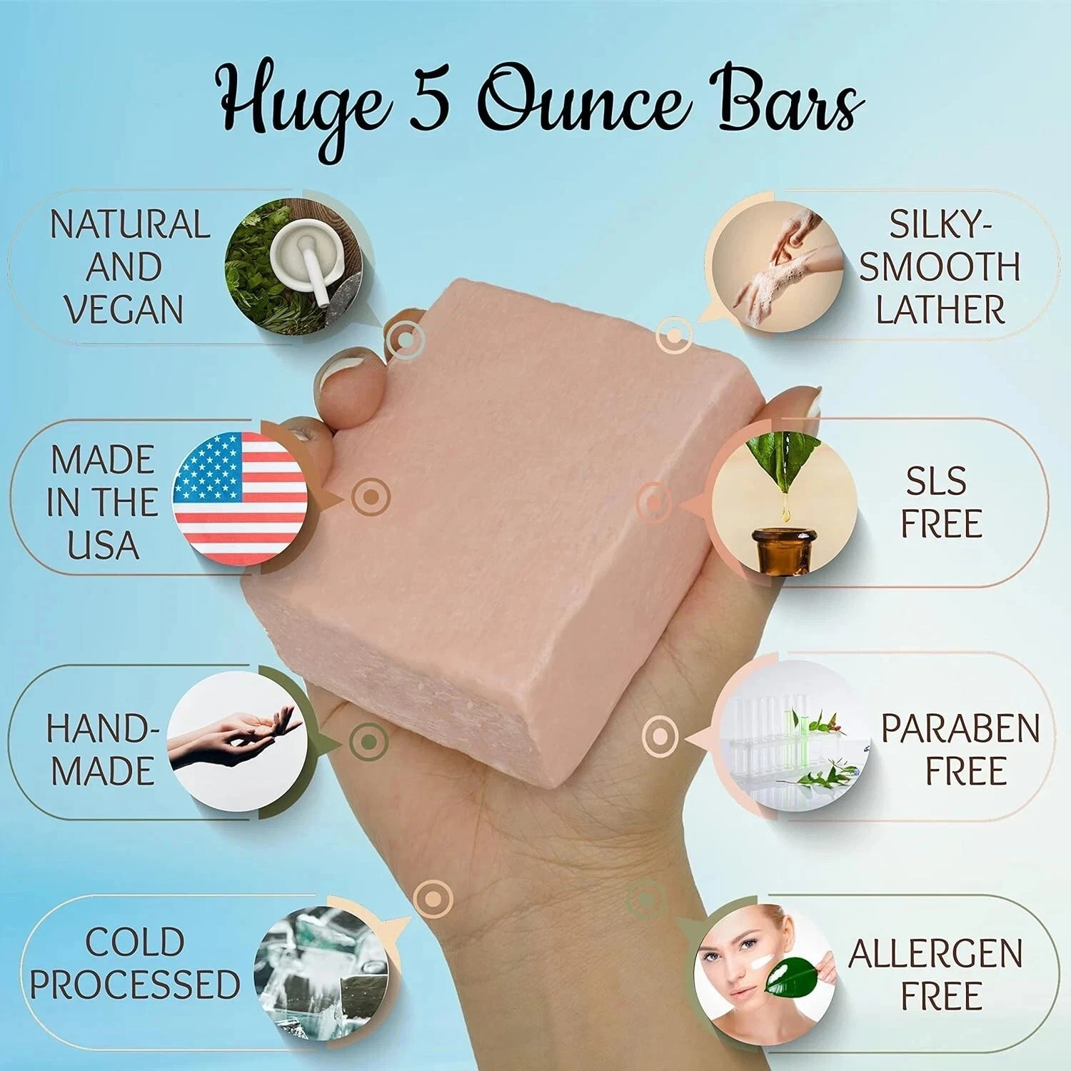 NEW – Amish Farms – Handmade Bar Soap – 6 pack