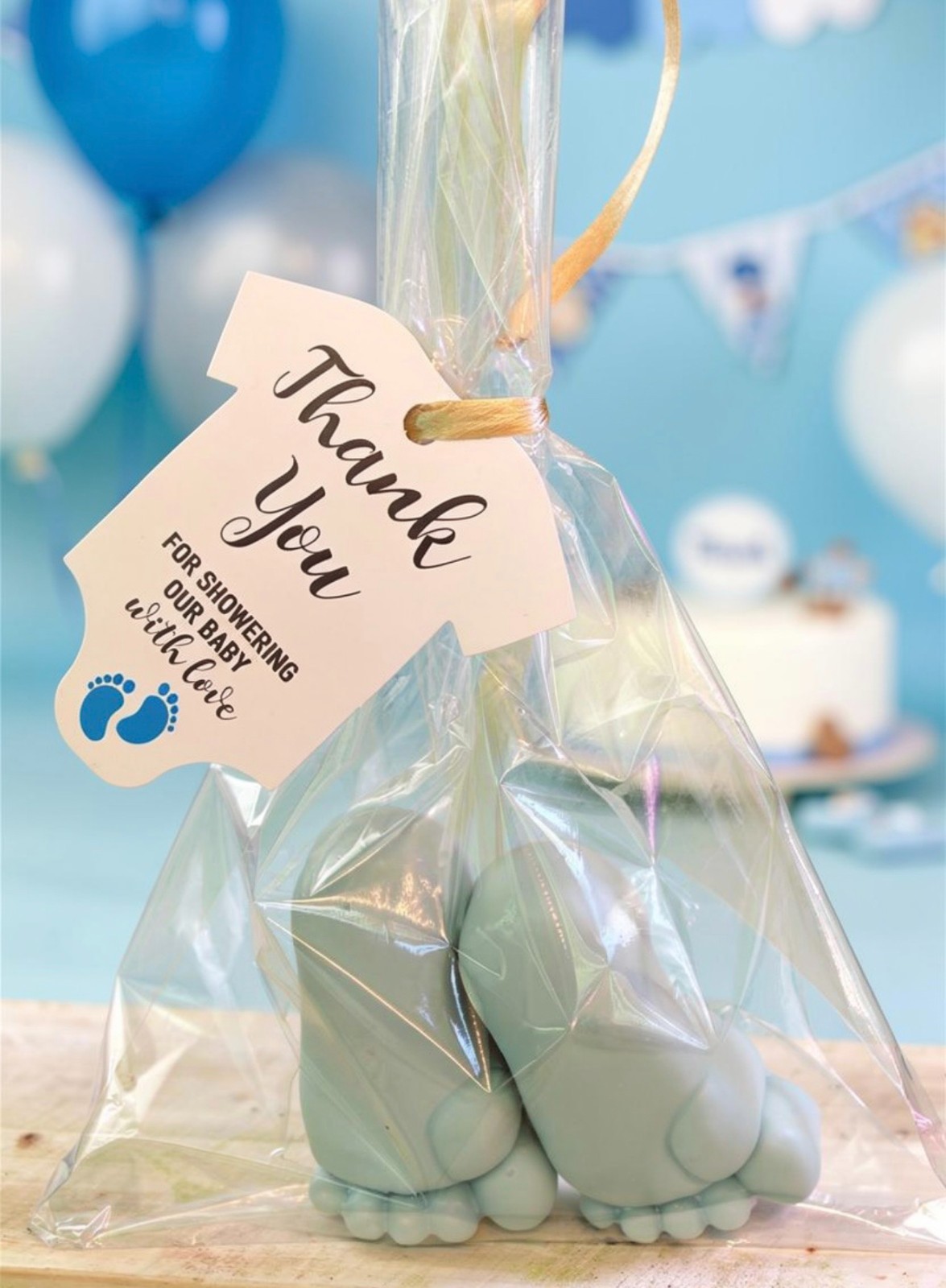 Baby Shower Soap Favors | Handmade Goat’s Milk Baby Feet Soap | Pink or Blue Par