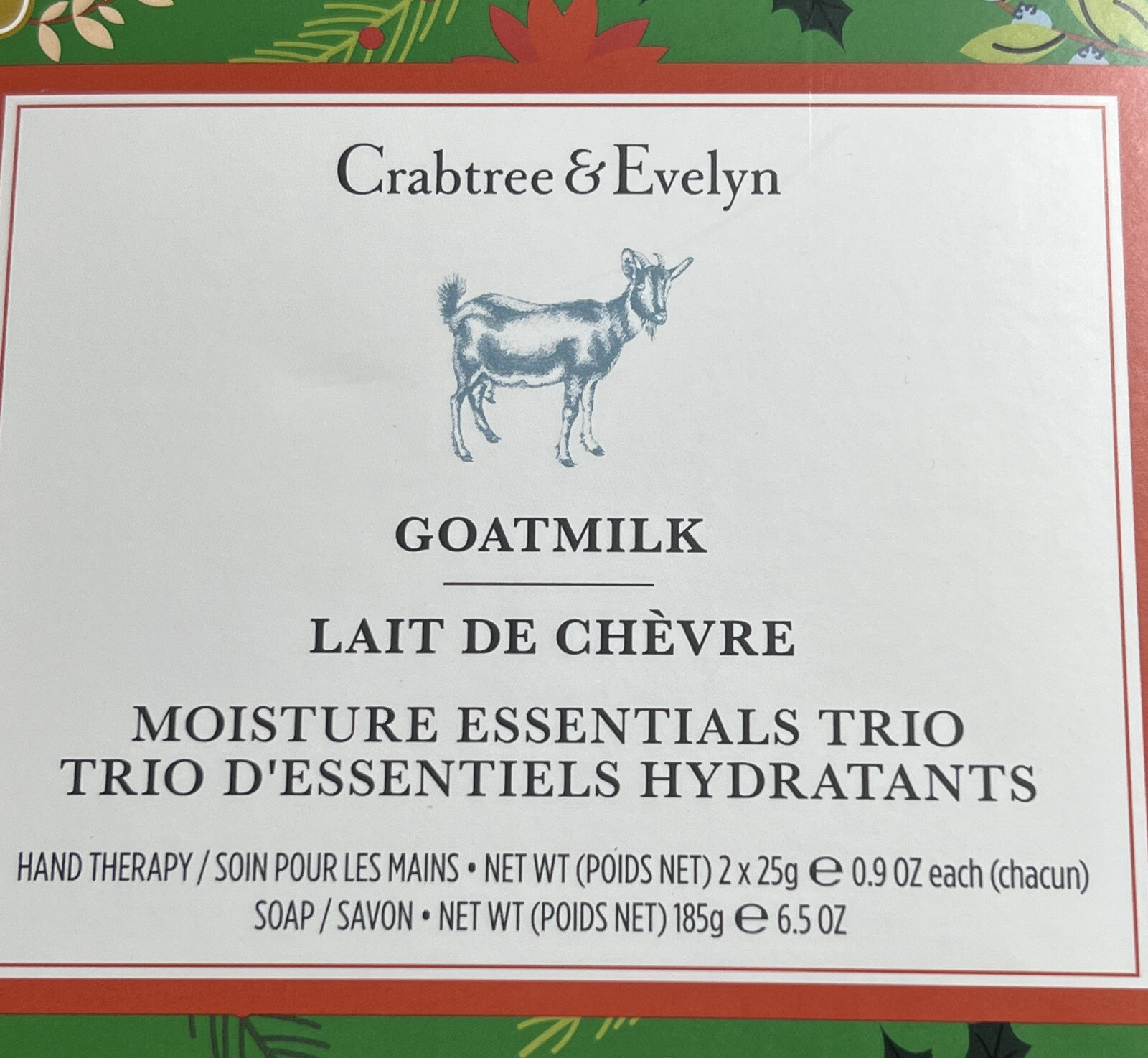 Crabtree & Evelyn Goatmilk Bar Soap & Hand Therapy 3 pc Gift Set! Lotion LOT