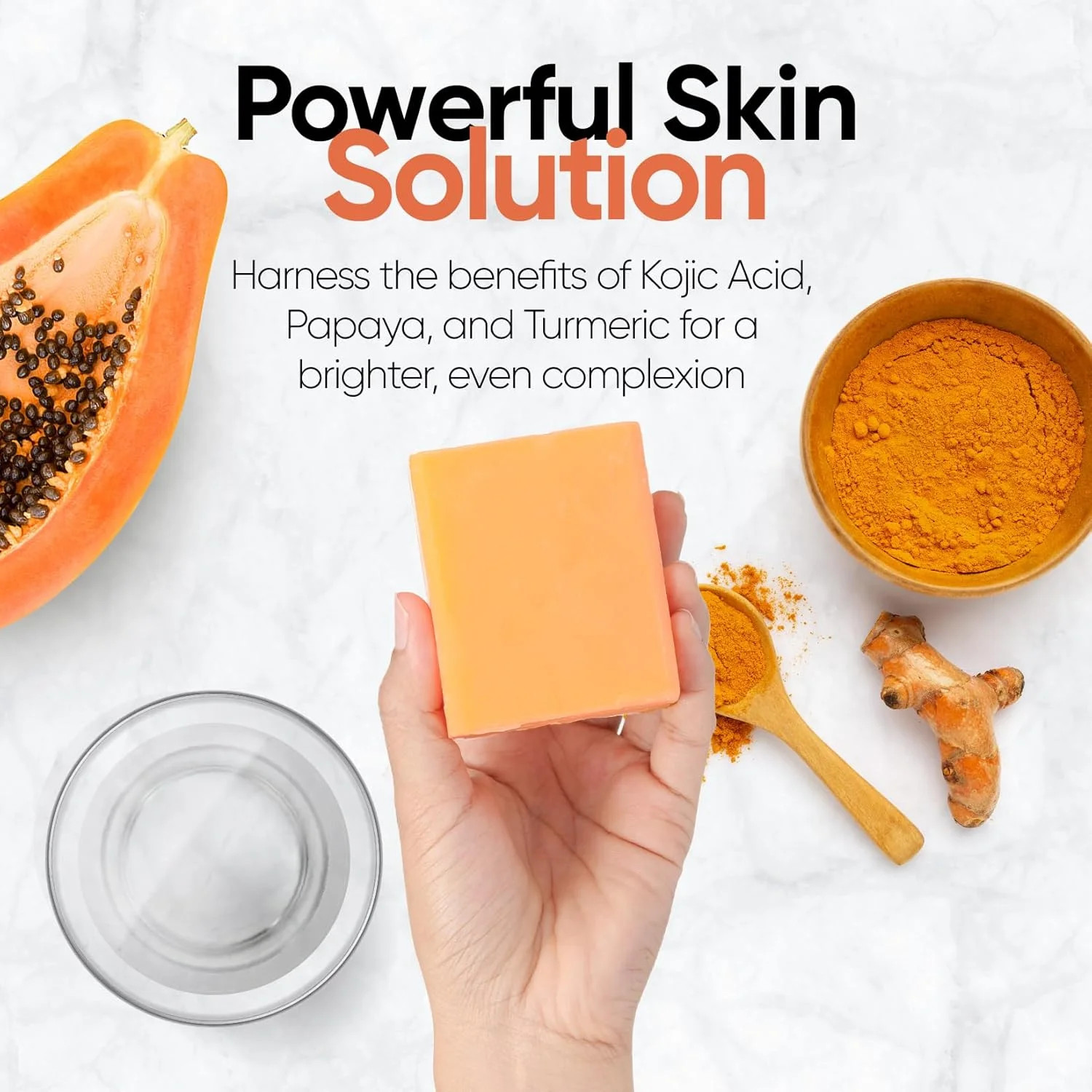 Papaya Soap Face & Body Wash – Skin Brightening Papaya Soap Bar for Dark Spots –