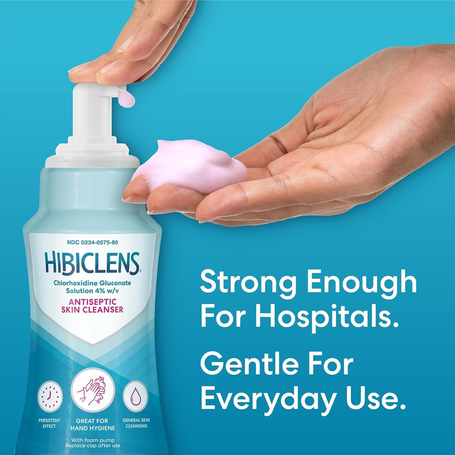 Hibiclens 8oz Antimicrobial Foaming Soap with 4% CHG for Effective Cleanliness