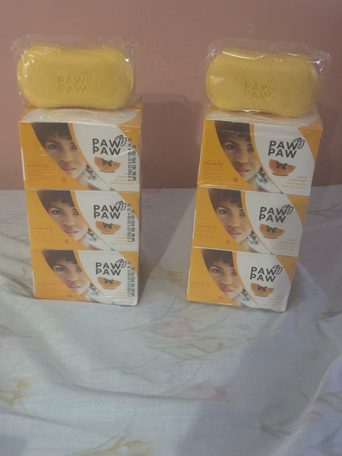 Pawpaw soap clarifying, lightening, bar soap,new pack of 6)180g each