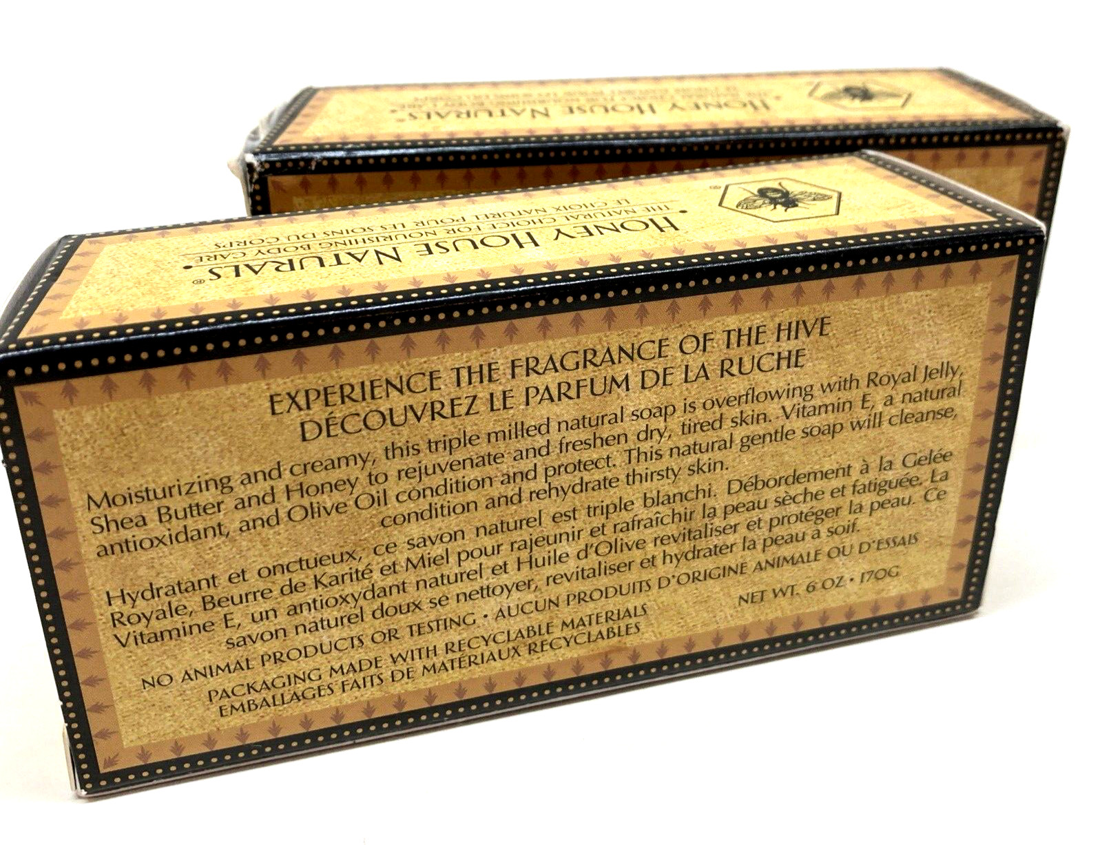 Honey House Naturals Honey Blossom Bath Size Soap Bar 6 Oz Citrus Set of 2