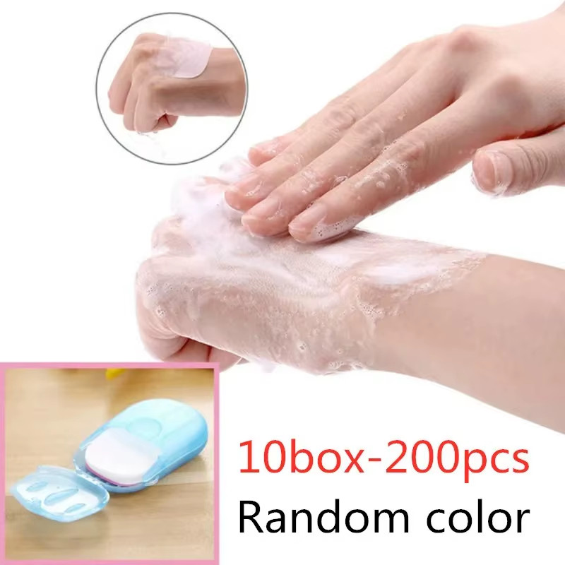 Portable Soap Paper Disposable Travel Camping Mini Cleaning Soaps for Washing Cl