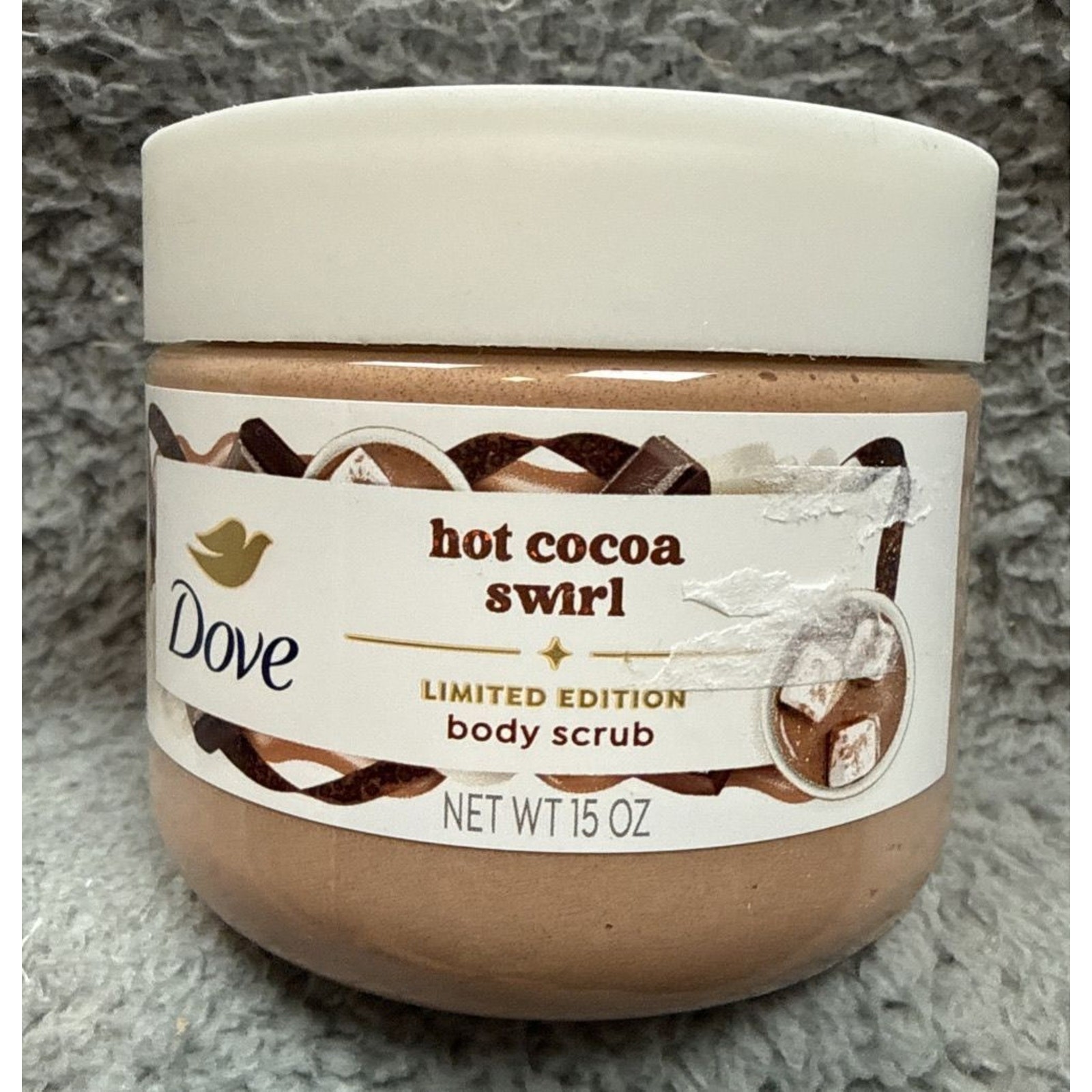 New Dove Limited Edition Holiday Treat Body Scrub Hot Cocoa Swirl 15oz