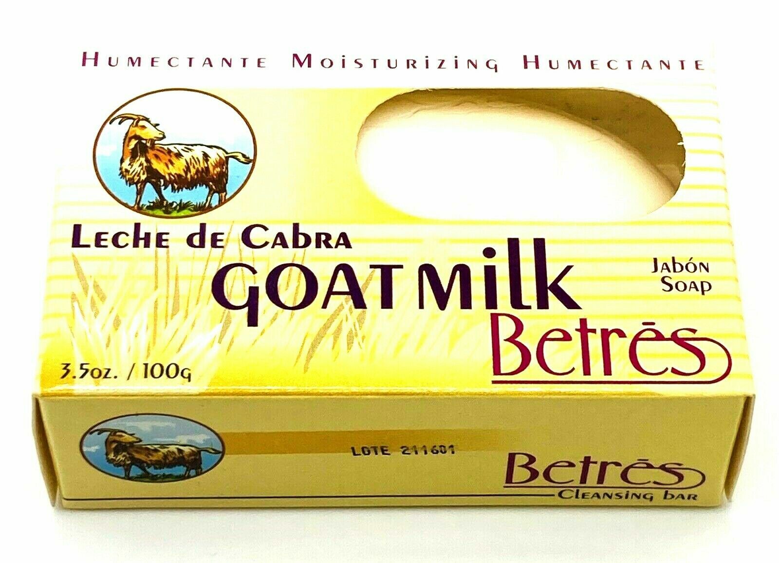 Betres Goat Milk Moisturizing Bar Soap 3.5 oz – Choose Quantity