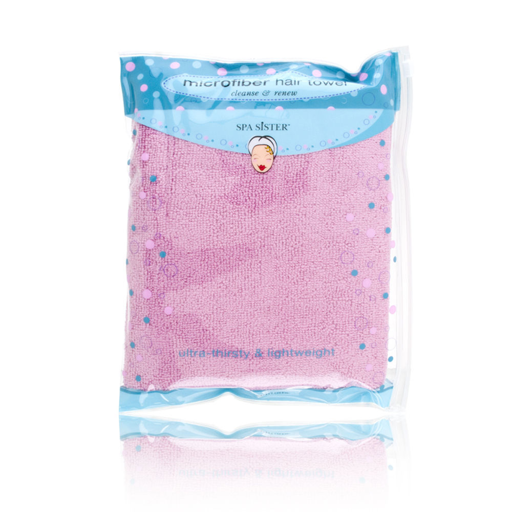 Spa Sister Microfiber Hair Towel Pink Brand New