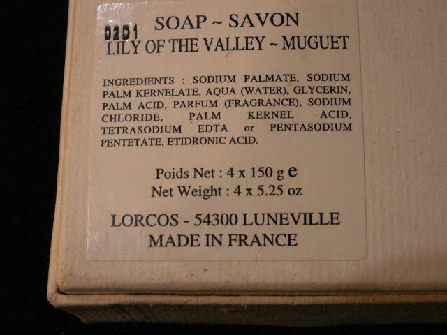 Authentic French Soap – Lily Of The Valley Savon Muguet – (4) 5.25 oz bars – NIB
