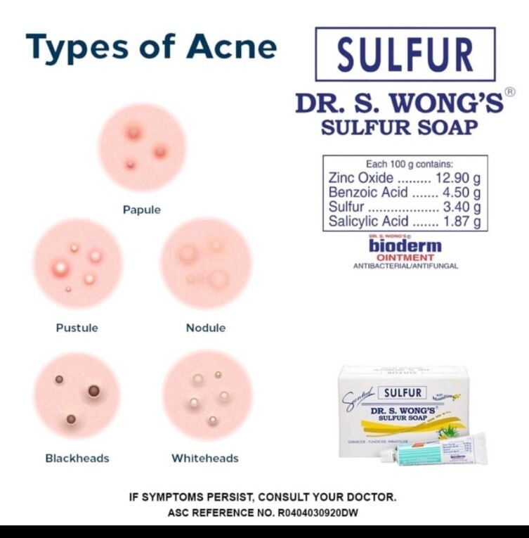 Dr. S. Wong’s SULFUR SOAP Scented (80g) & BIODERM OINTMENT Non-Irritant (15g)