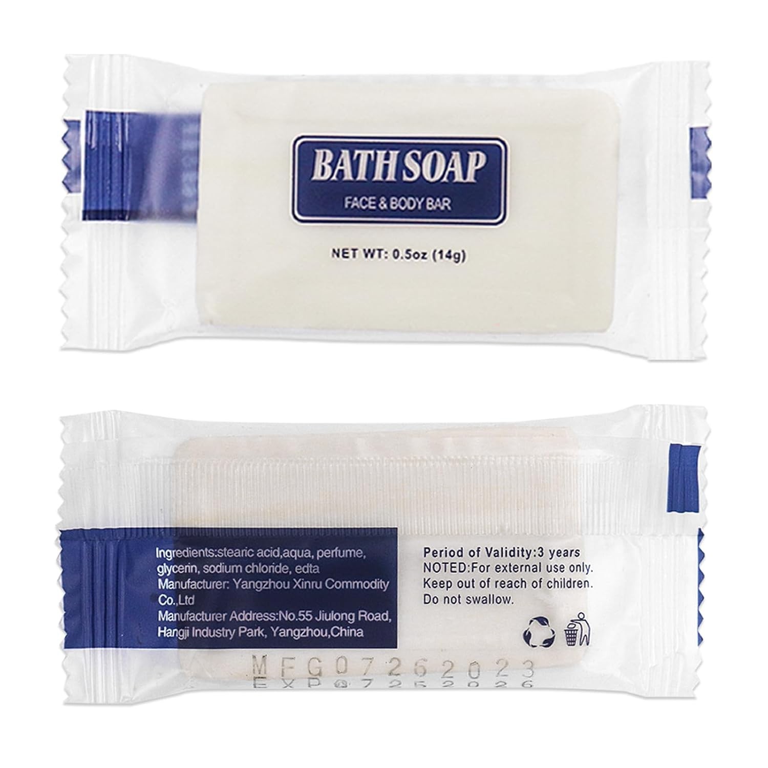 50 Pack Mini Bar Soap – Individually Wrapped Travel Size Toiletries for Hotels