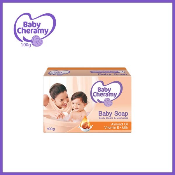 BABY SOAP CHERAMY 100% HERBAL & NATURAL W/T FREE EXTRACTS MOISTURISING SOAP 100g