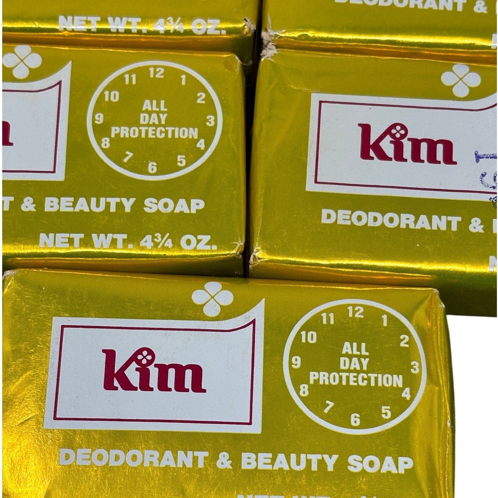 Vtg Kim Deodorant Beauty Soap 4.25 Oz 5 Pack All Day Protection