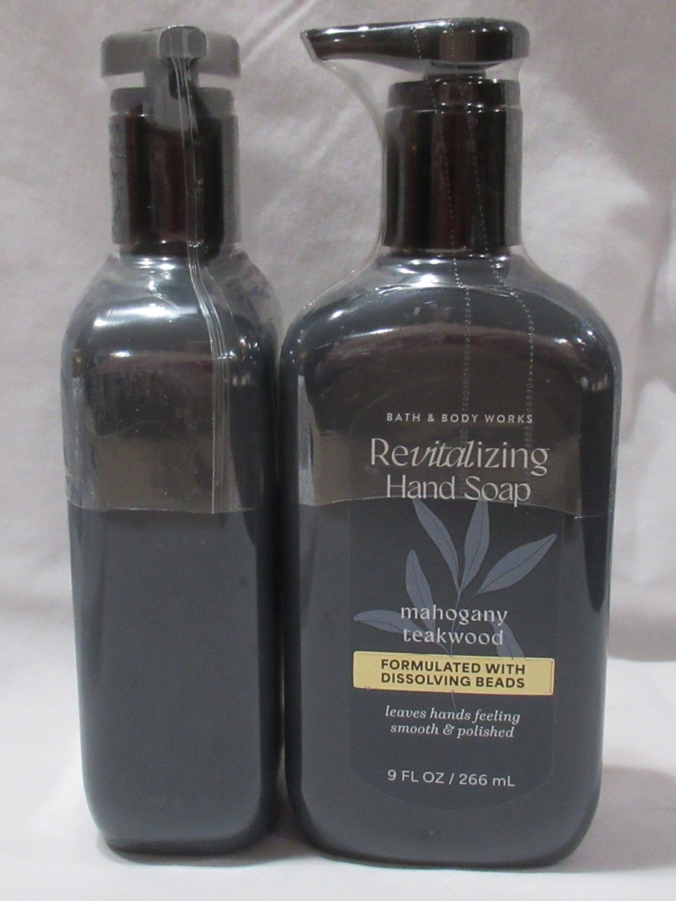 Bath & Body Works Revitalizing Hand Soap Lot Set of 2 MAHOGANY TEAKWOOD