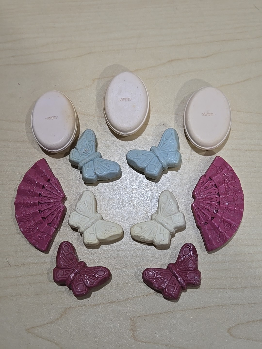 11 Spring Victorian Cameo Butterfly Fan Soaps Scented Novelty Bathroom Decor