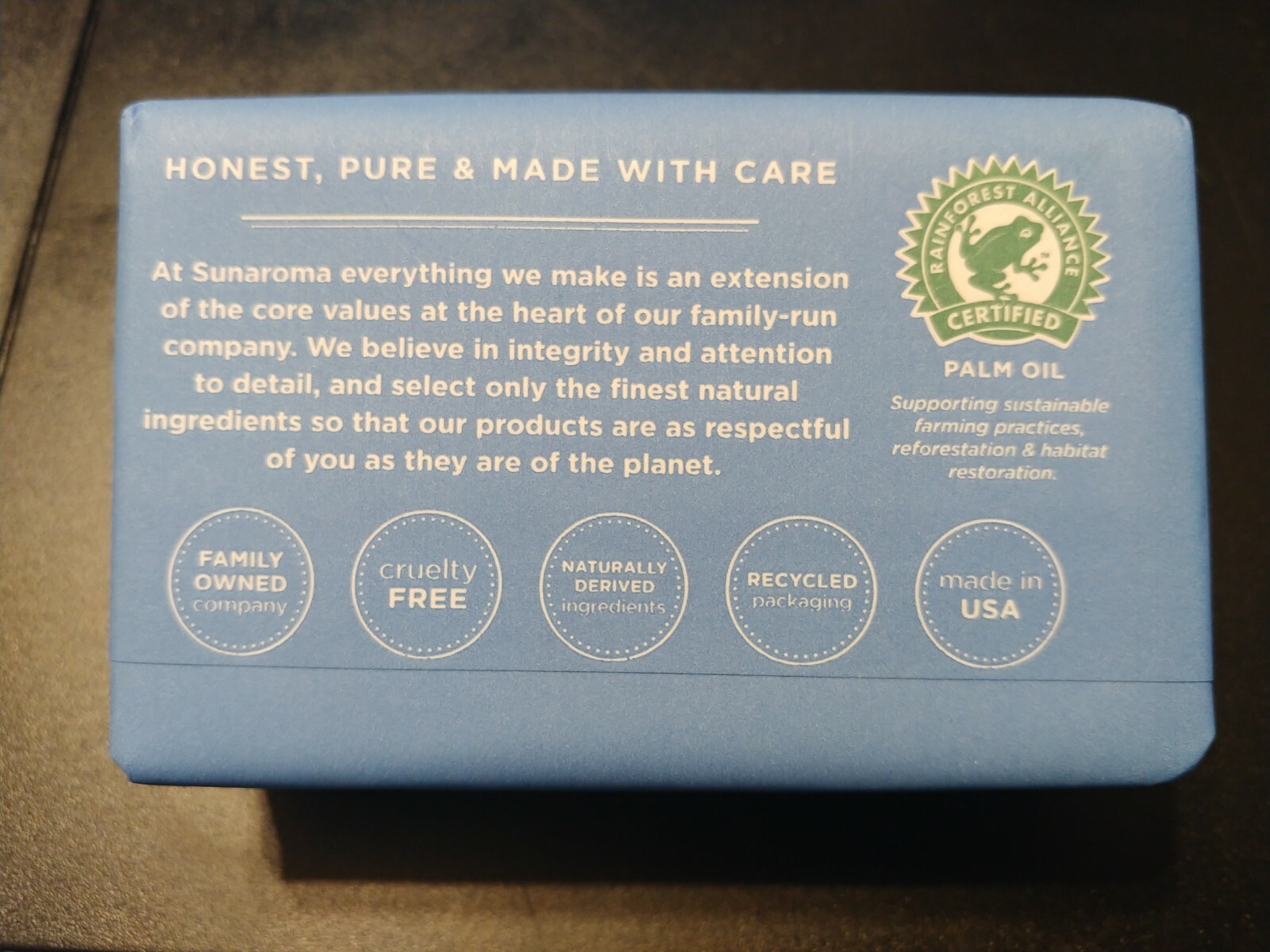 SUNAROMA GOAT’S MILK WITH SHEA BUTTER AND MANUKA HONEY BLACK SOAP 8 OZ. BAR