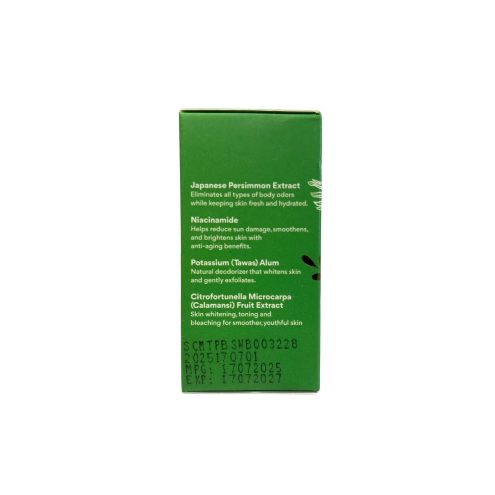 2 Bars BONITA Tawas Calamansi Persimmon Soap Bar for Face & Body 80g