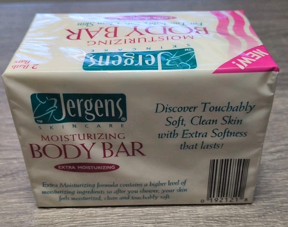 Vintage Jergens Moisturizing Body Bar Soap 2 Pack Extra Moisturizing 1996 90s
