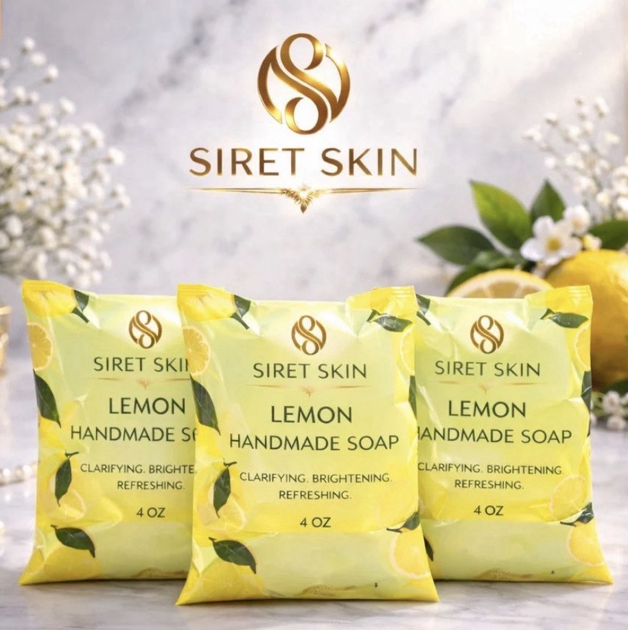 Siret Skin Lemon Handmade Soap: Clarifying, Brightening, Refreshing, 4 oz