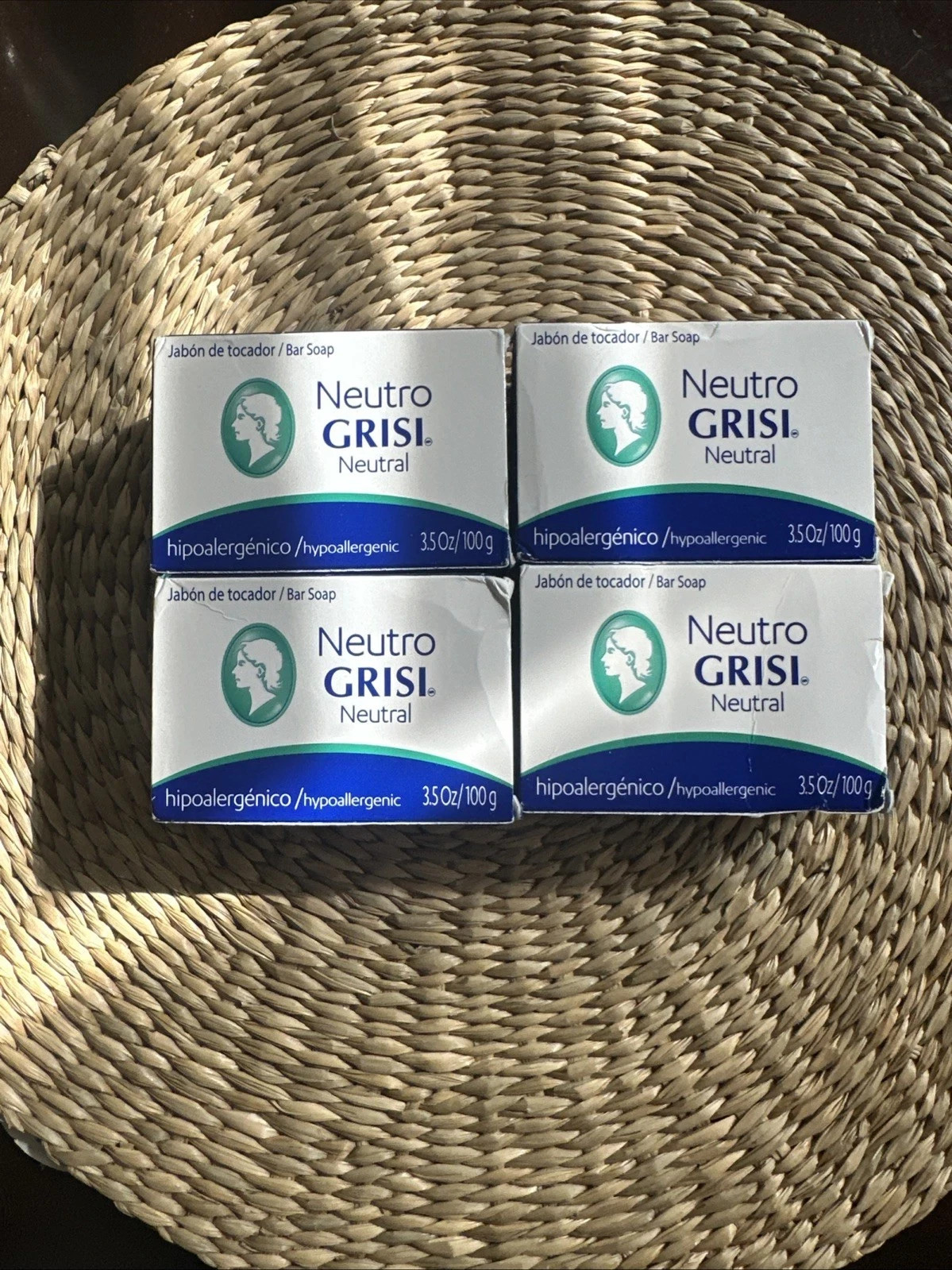 GRISI NEUTRAL NEUTRO SOAP Balancing 3.5 oz Scent Bar Hand Face Jabon 8 Pack