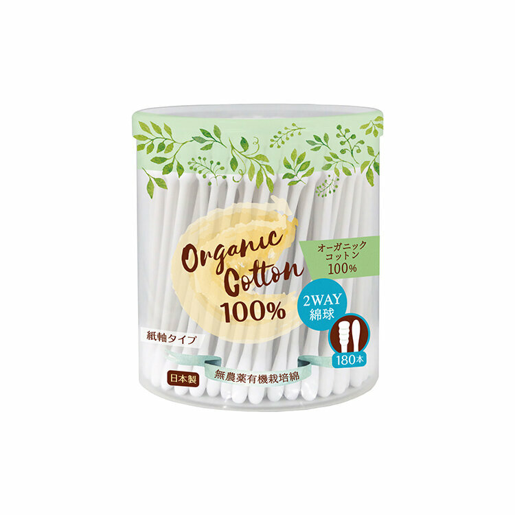 Organic Cotton Swab 2-Way Q-Tips 180 Cotton Labo Baby Cotton Japan Import New