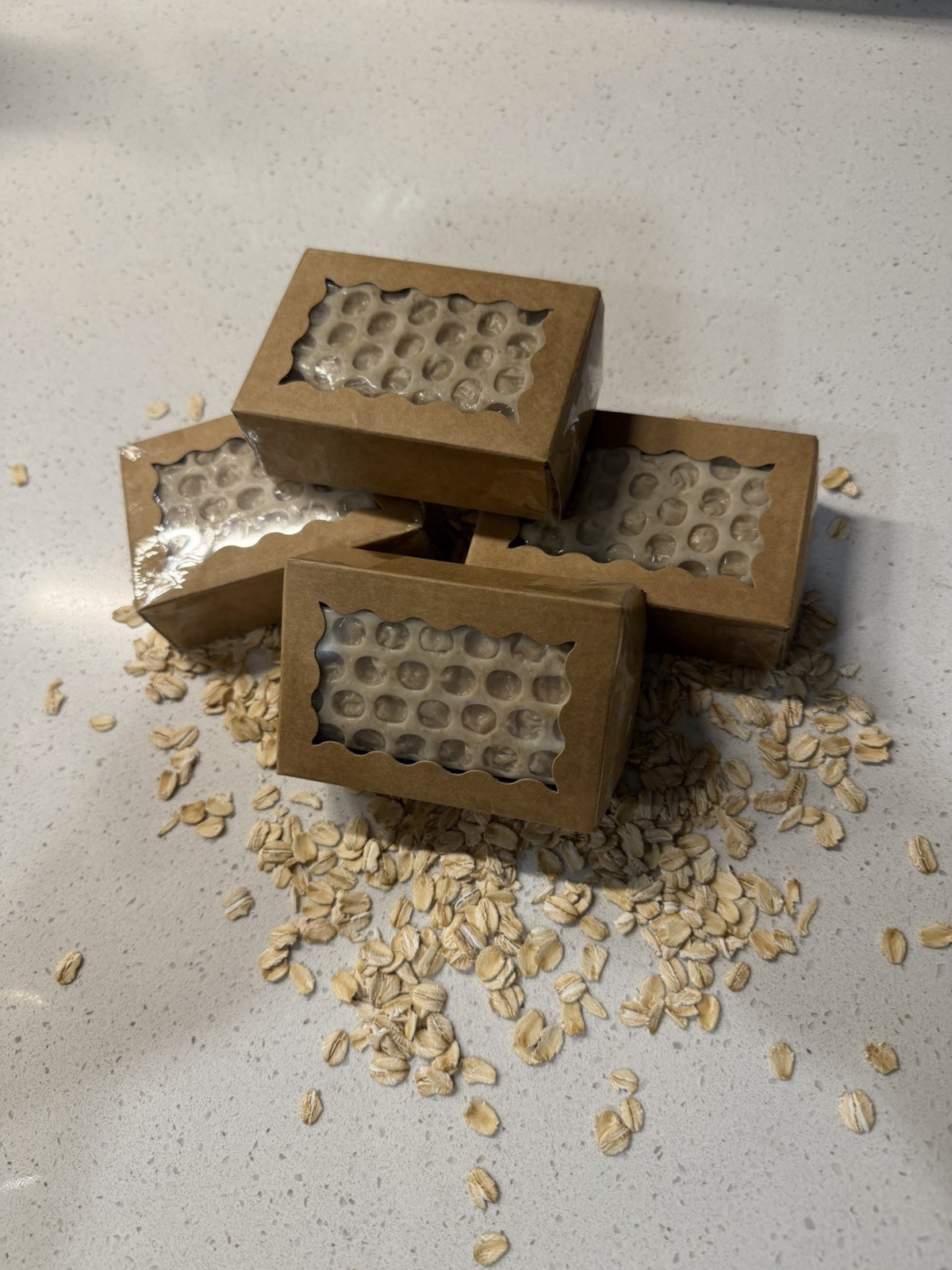 Goat Milk Soap Honey & Oat Bar 4.2 Oz Warm Vanilla Scent Moisturizing Handmade