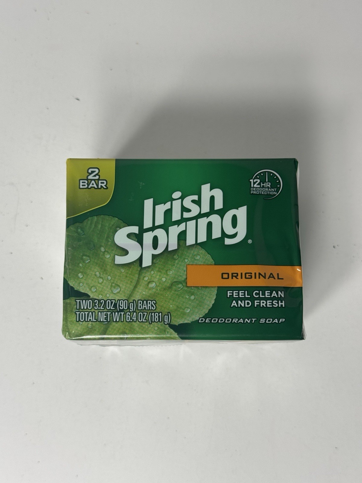 Irish Spring Original Scent Bar Soap 3.2 oz 1 Pack Of 2 Brand New & Sealed NOS
