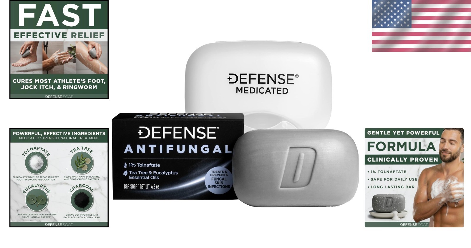 Travel-Friendly Antifungal Soap Bar | Snap-Tight Case for Jock Itch & Ringworm