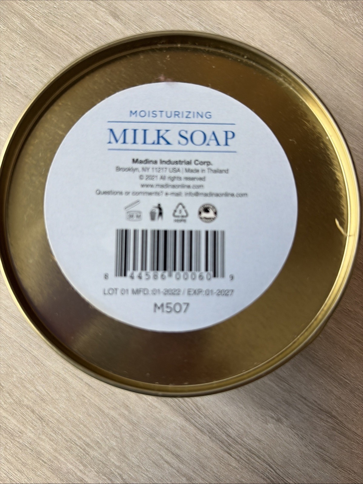 Madina Moisturizing Milk Soap With Milk Proteins And Vitamin E 100 G Bar
