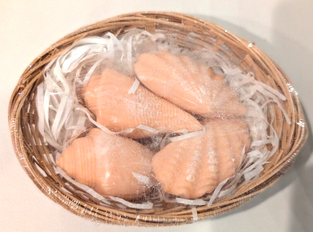 Rovar Soap Company Sea Shell Basket 4-1 oz Soaps NEW