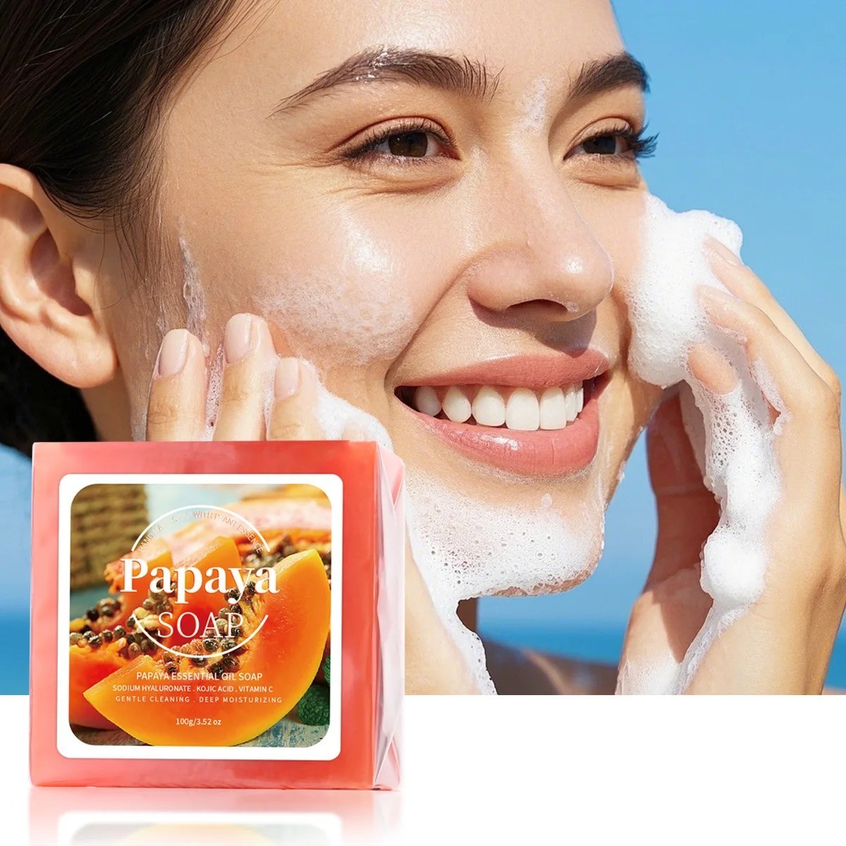 Papaya Soap for Whiten Herbal Papaya Skin Whiten Lightening