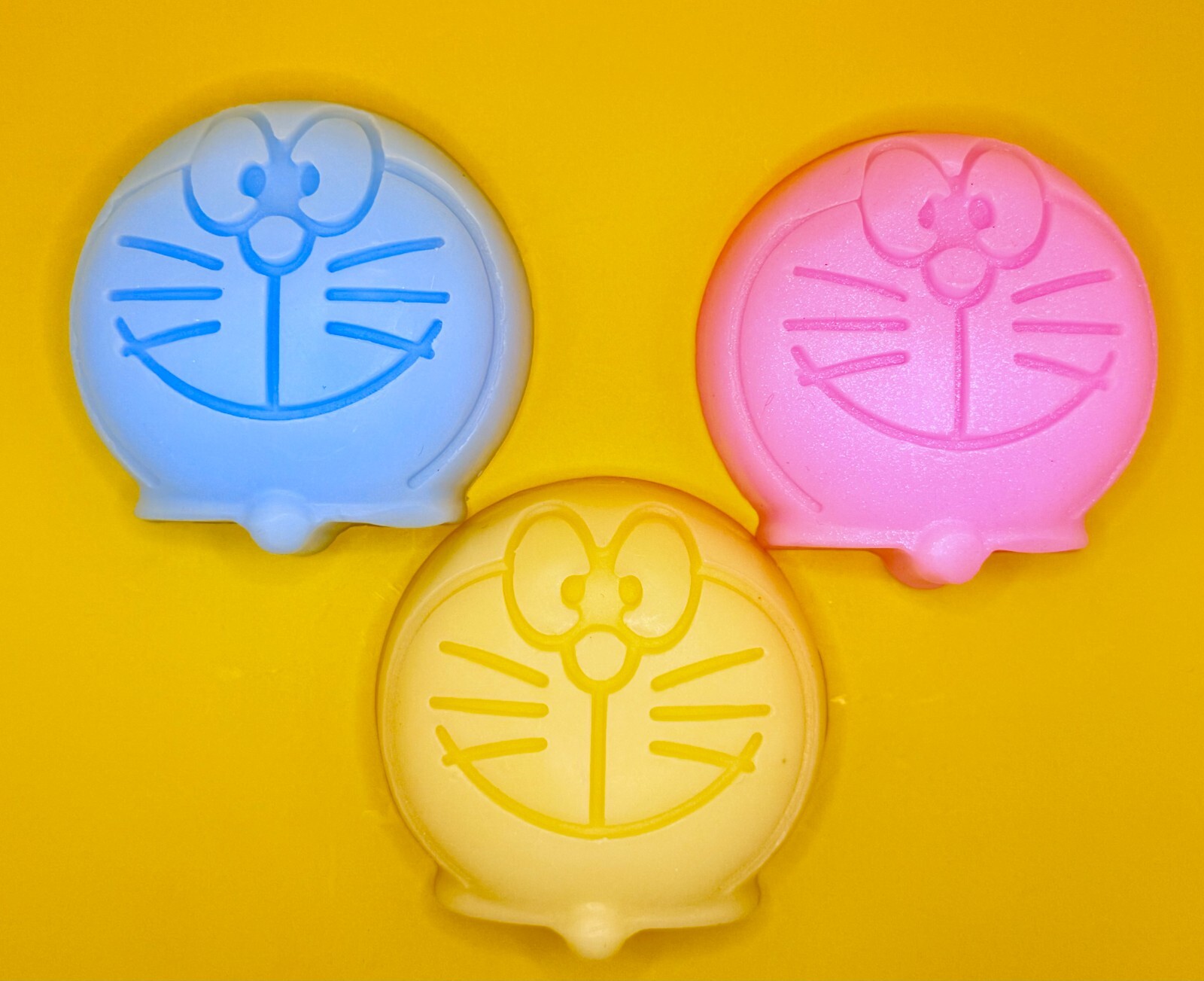 Set of 3 | Handmade Goat Milk Soap – Cute & Moisturizing | Doraemon