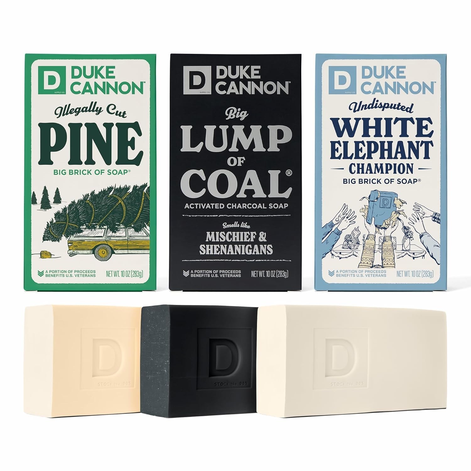 Holiday Variety Soap Trio Large Assorted Scents Quality Bar Soap 425 g